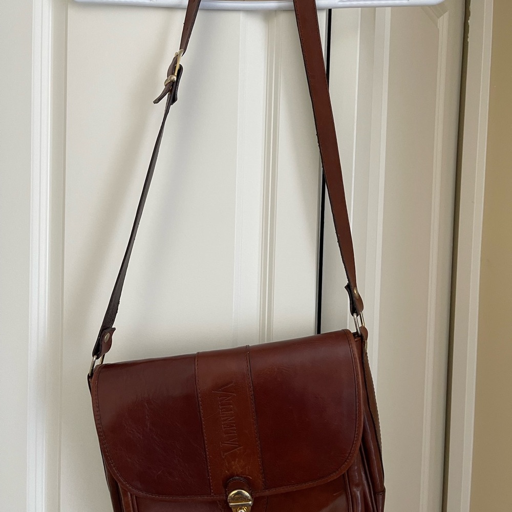 Valentina Cognac Leather Handbag